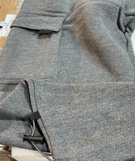 Big Boys Fleece Cargo Sweatpants Charcoal Male | Size L