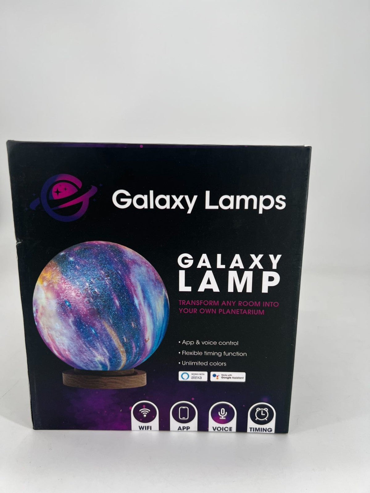 Moon Lamp Night Light Galaxy Lamp LED, Wood Stand, Remote