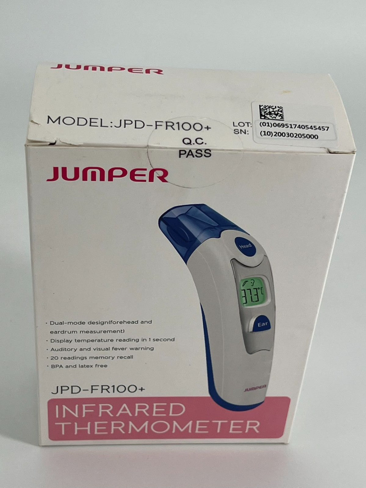 NEW Jumper Digital Infrared Forehead Thermometer JPD-FR100 Non-Contact Multi-Use