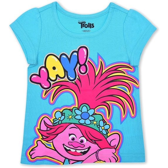 Trolls 3-Piece Shirt, Jacket & Leggings Set for Girls, 4T – Fits 4-Year-Old Kids