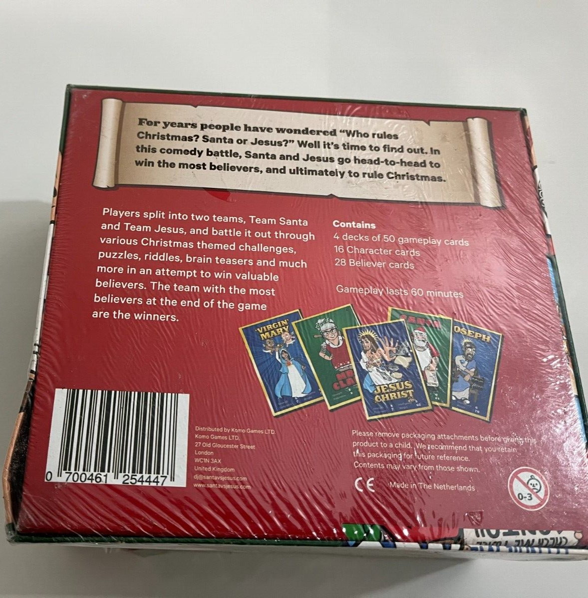 Christmas Card Game Santa VS Jesus The Epic Party Game Sealed Holiday Fun time