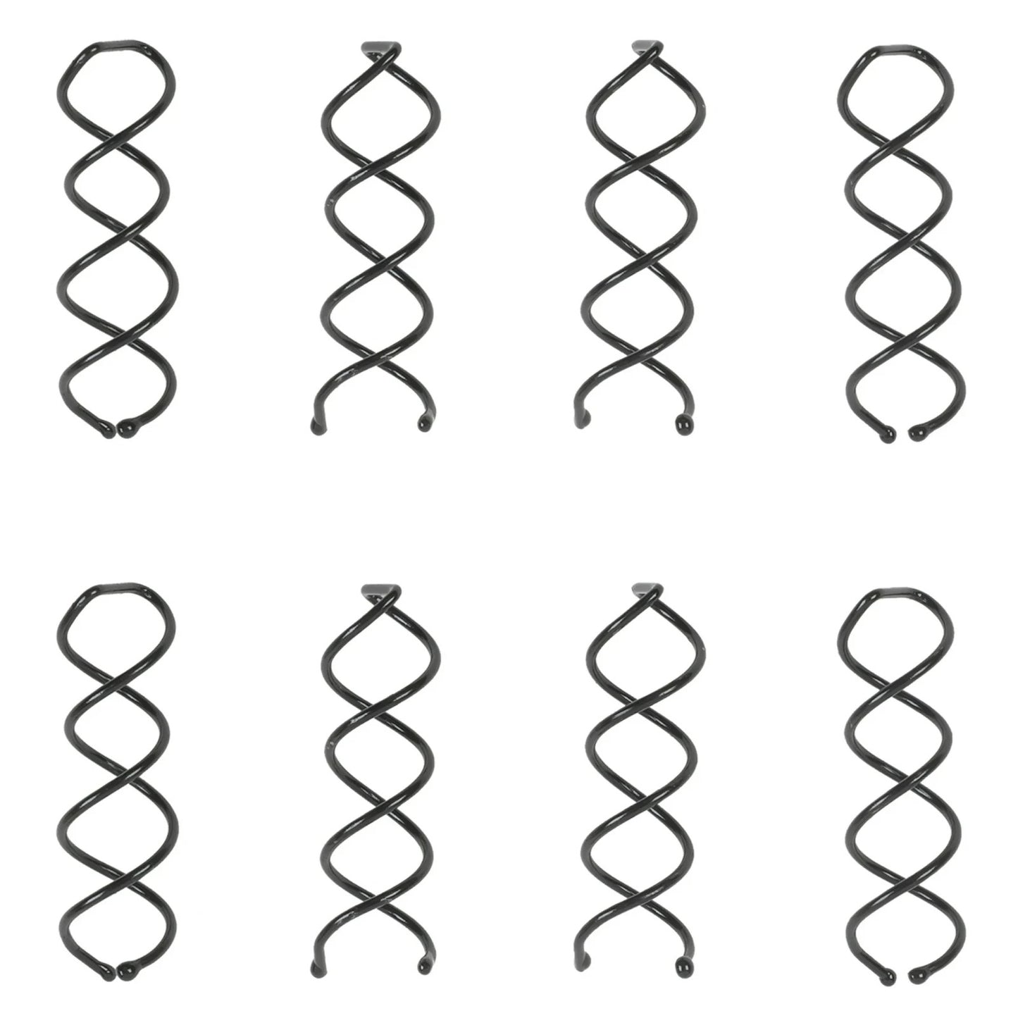 Spiral Bobby Pins Premium Black -10 packs total