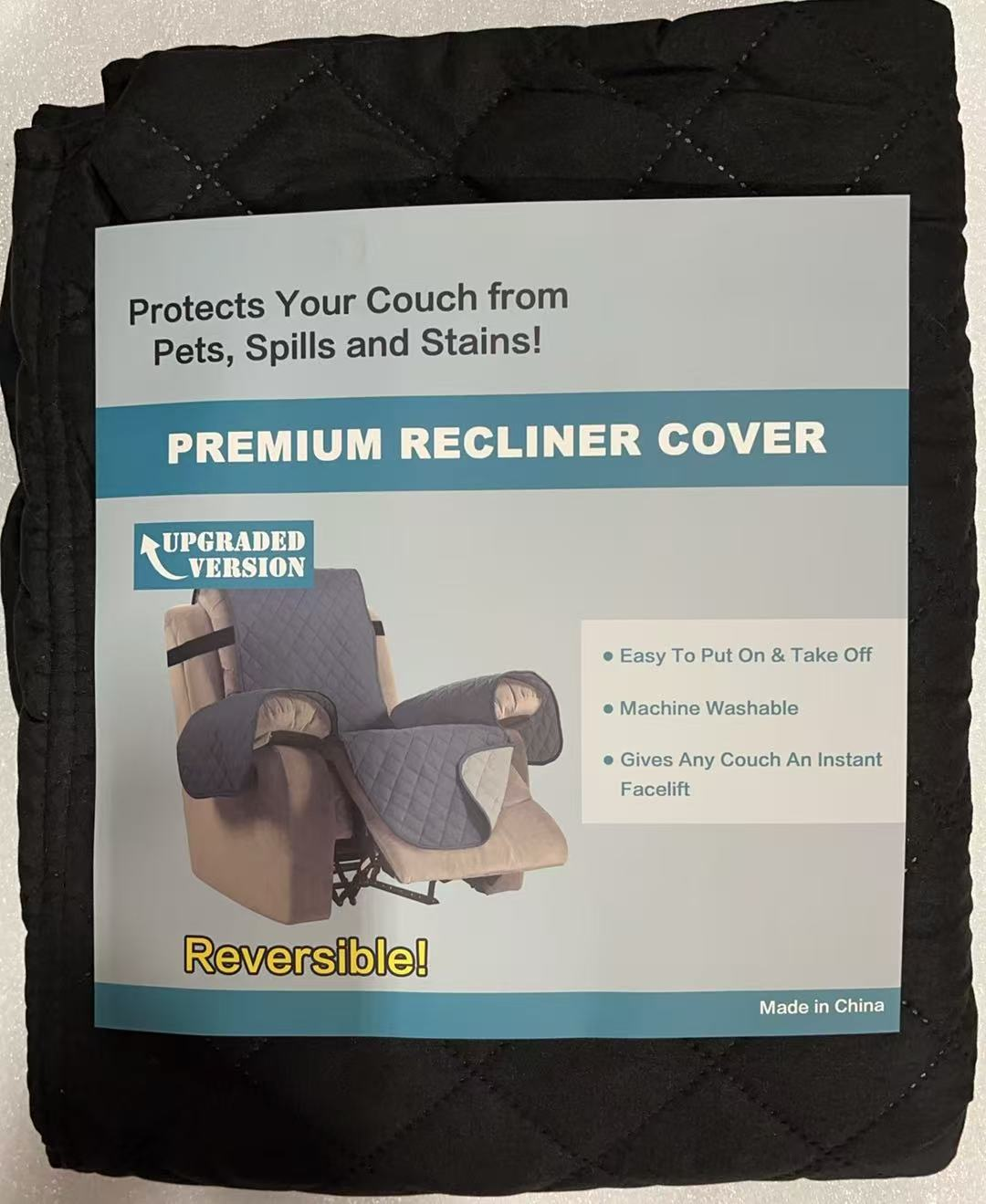 Recliner Cover - BLACK - New