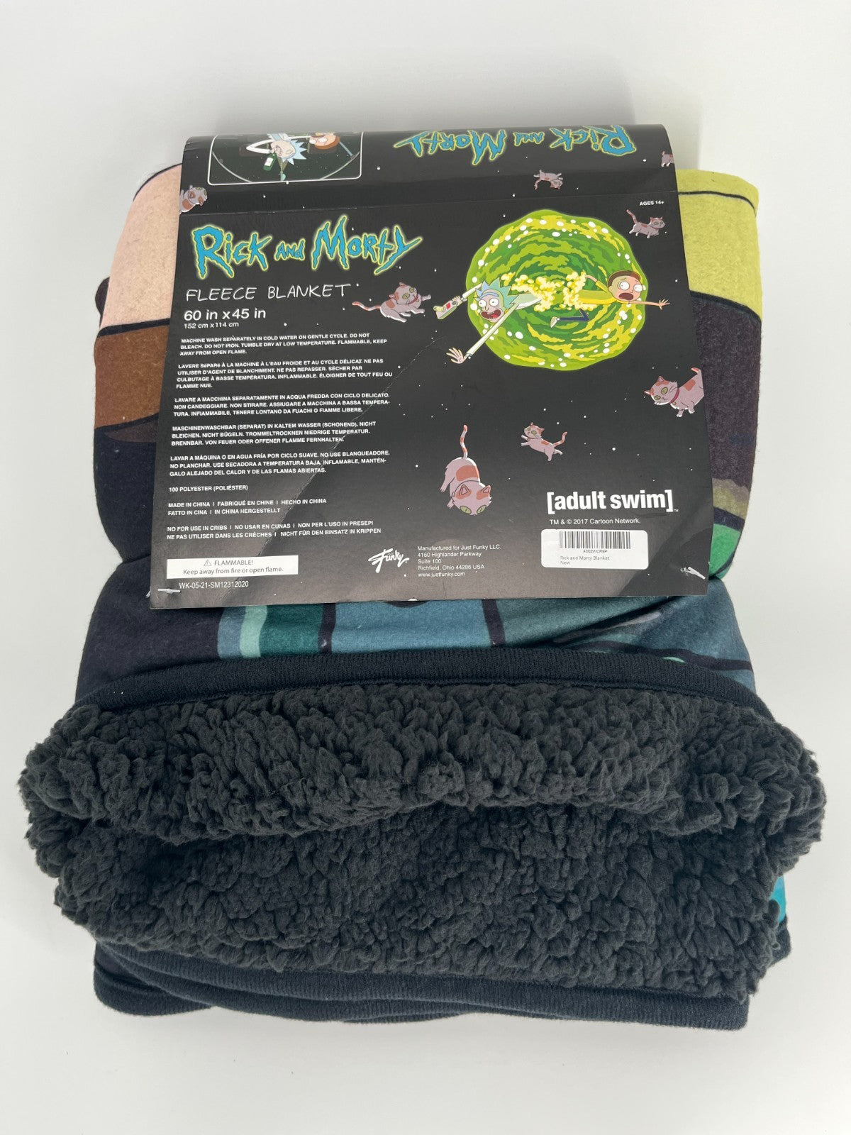 Rick and Morty Spaceship Fleece Throw Blanket, 45” x 60”
