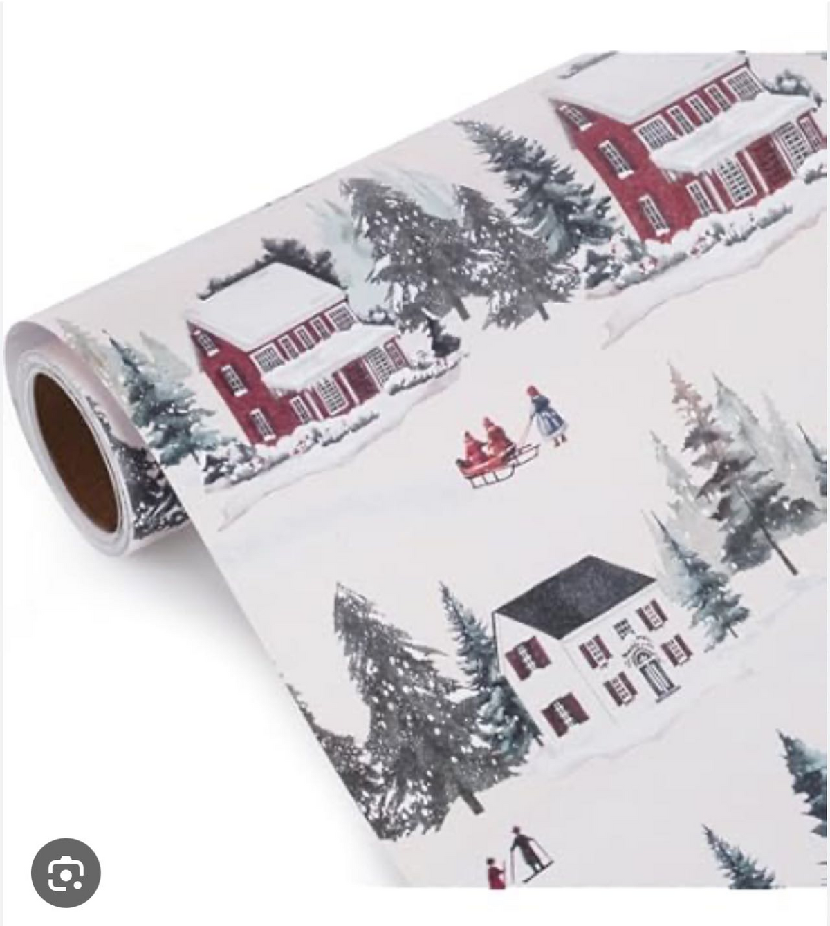 White Christmas gift wrapping paper
