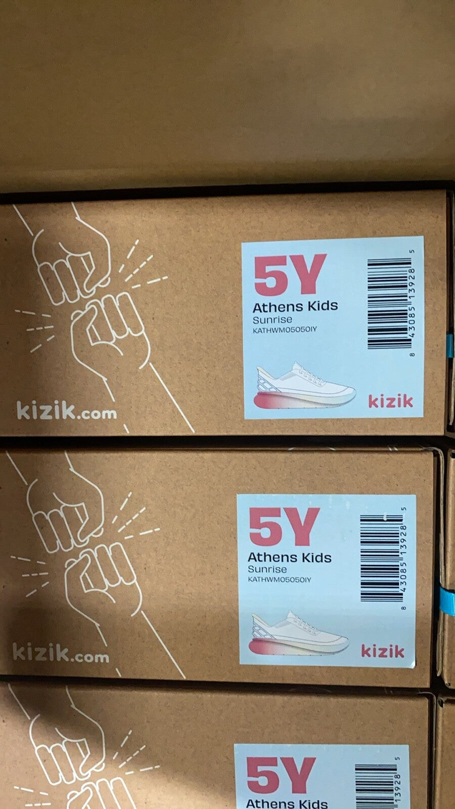 Kizik Athens Sunrise Womens Athletic Sneaker size 5Y