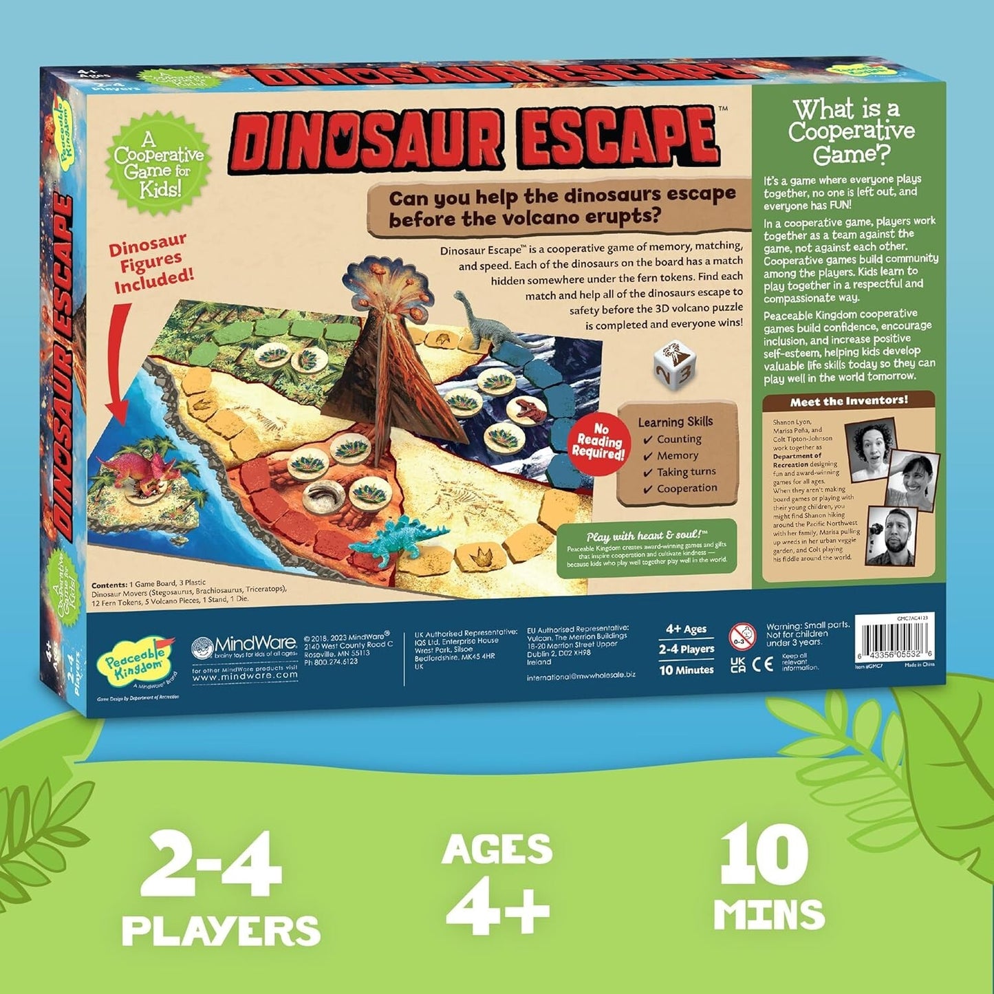 Roll over image to zoom in Peaceable Kingdom Dinosaur Escape Cooperative Memory