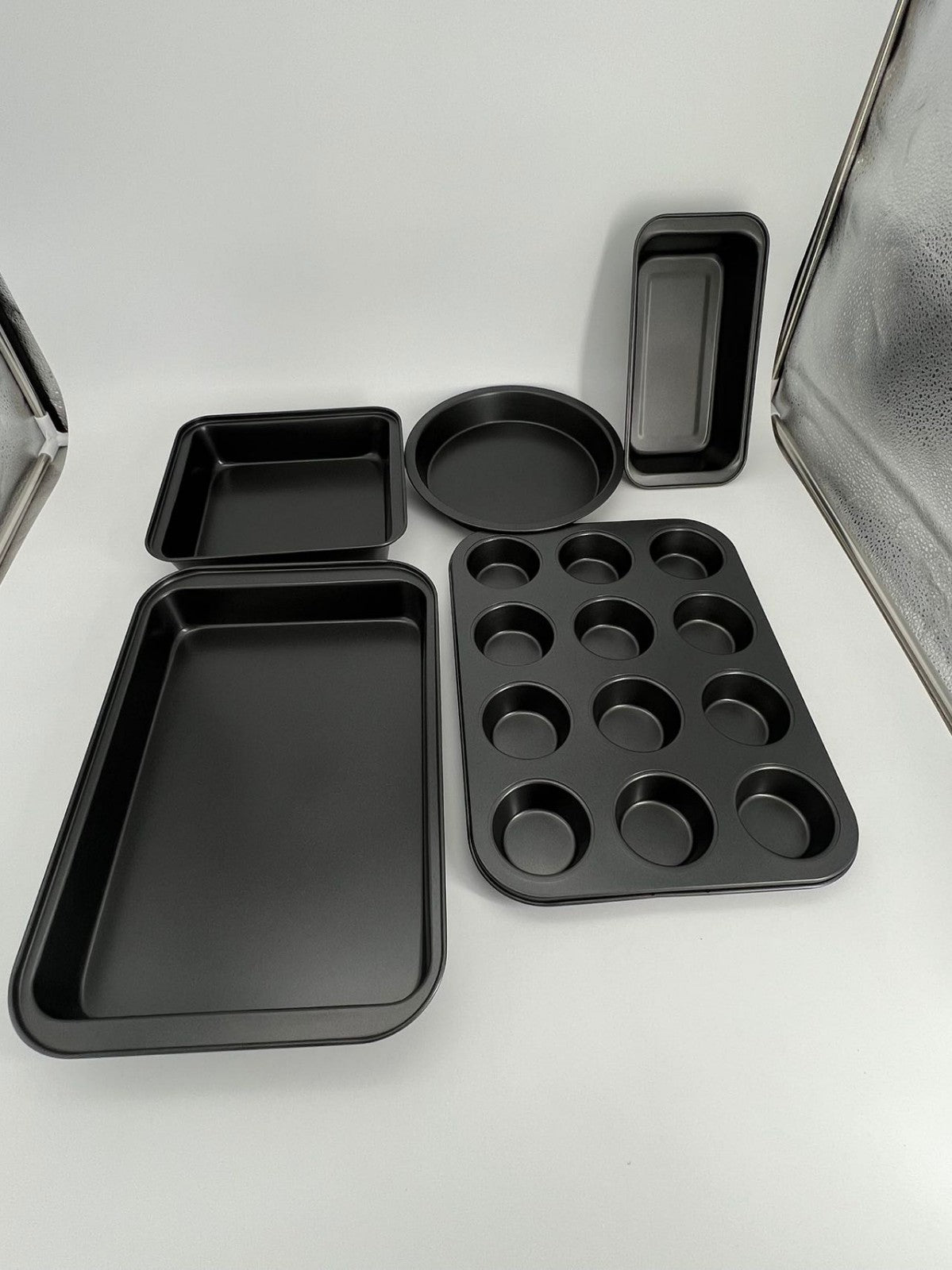5 Pieces Bakeware Set Baking Pans Set with Cookie Sheet,Nonstick & Stackable