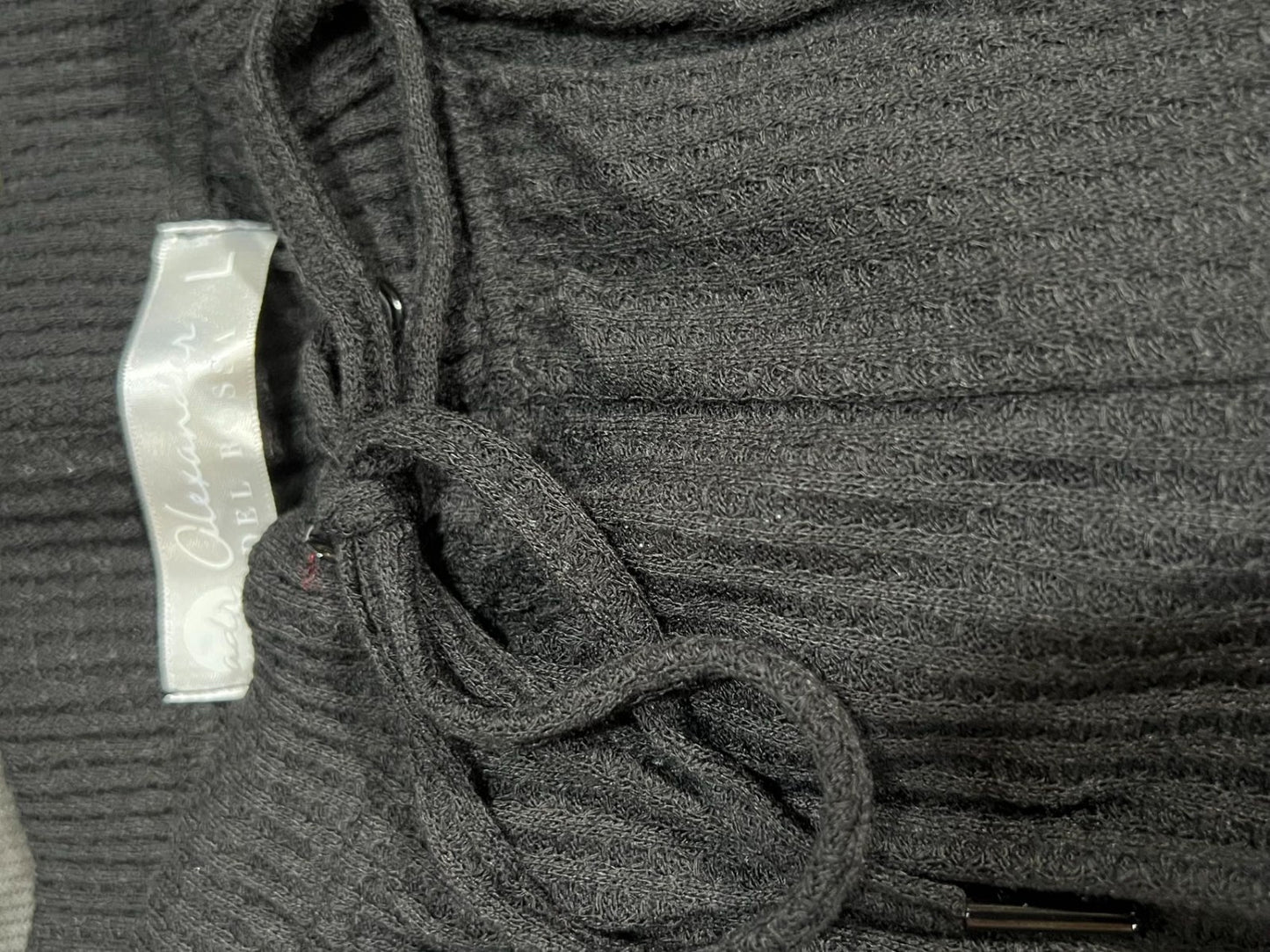 Women's Cami Top & Pants, Pajamas with Pockets, Spaghetti Straps black L