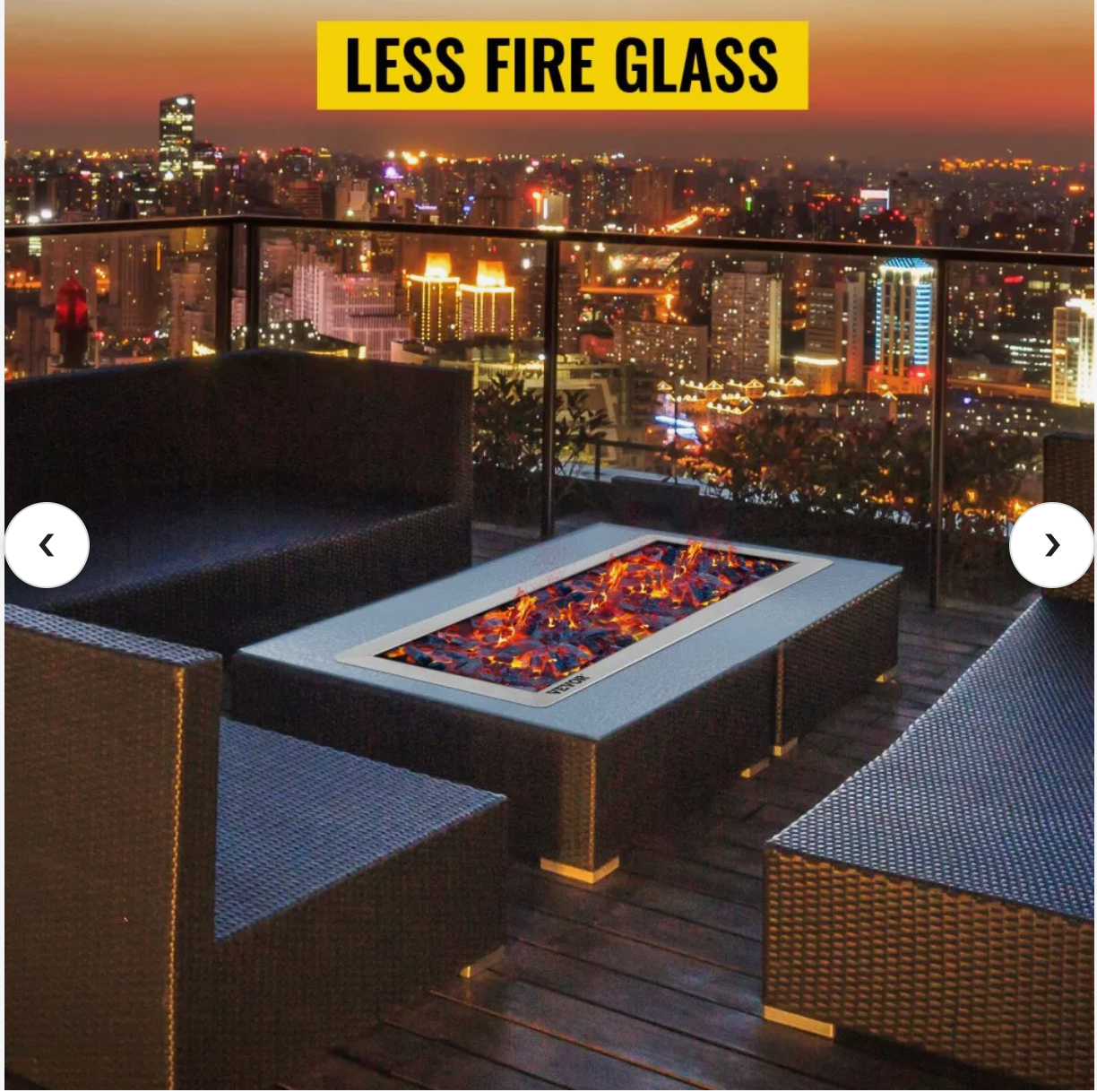 20.0x8.0 stainless steel fire pit pan with h-burner