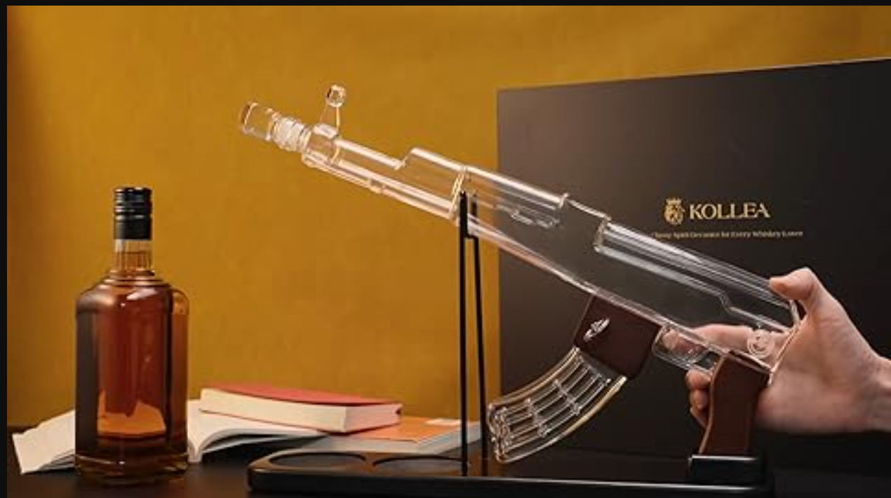 AK47 Gun Decanter 4 Glass set