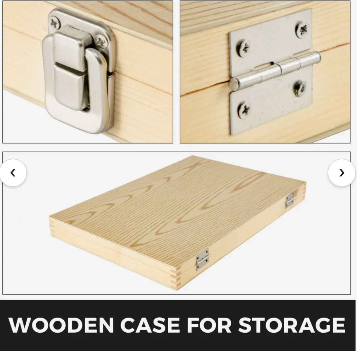 8 Piece Wood Lathe Chisel Set & Wooden Storage Case/bonus chisel