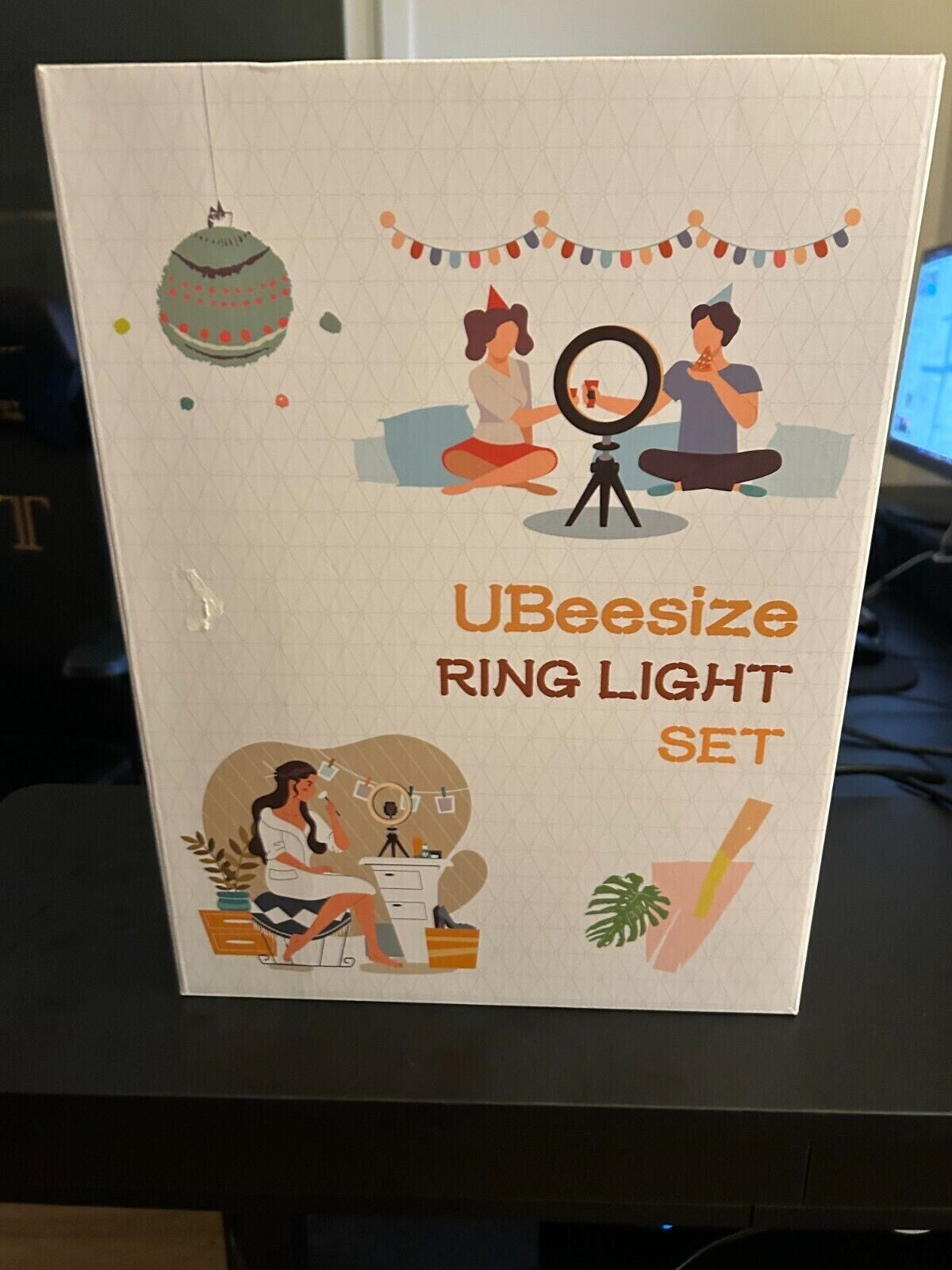 UBeesize 10" Selfie Ring Light with Tripod Stand Black, Ring Light Set,