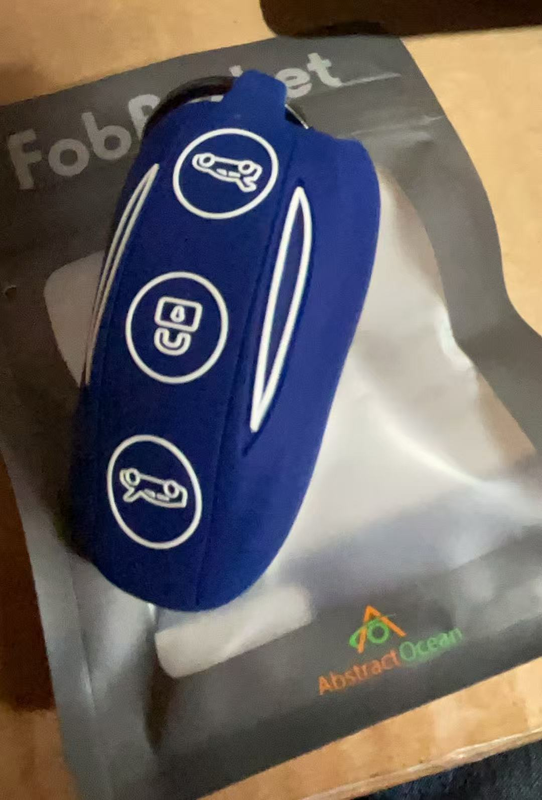 SILICONE FOBPOCKETS FOR MODEL X (KEYRING)-BLUE