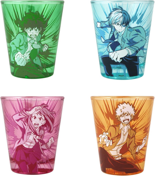My Hero Academia Shot Glass,Set Of 4 Shot Glasses