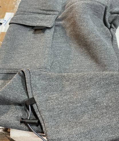 Big Boys Fleece Cargo Sweatpants Charcoal Male  |  Size L