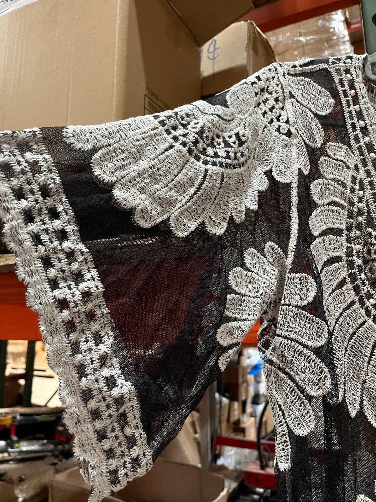 Women’s Swim Cover Up – Black with Sunflower Pattern