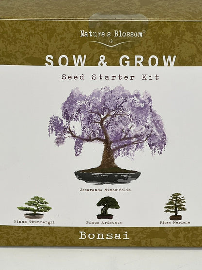 Nature's Blossom Bonsai Garden Seed Starter Kit - 4 Types of Bonsai READ DESC