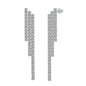 Shiny Zirconia Tassel Party Stud Earring&Single left sterling silver snake