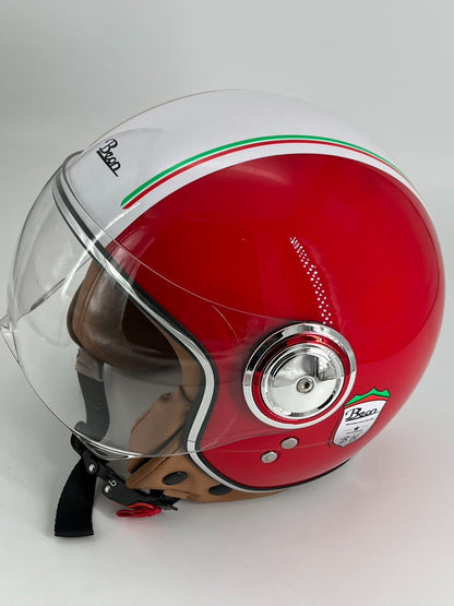 retro 3/4 de cara abierta, casco de motocicleta con visera, cascos vintage