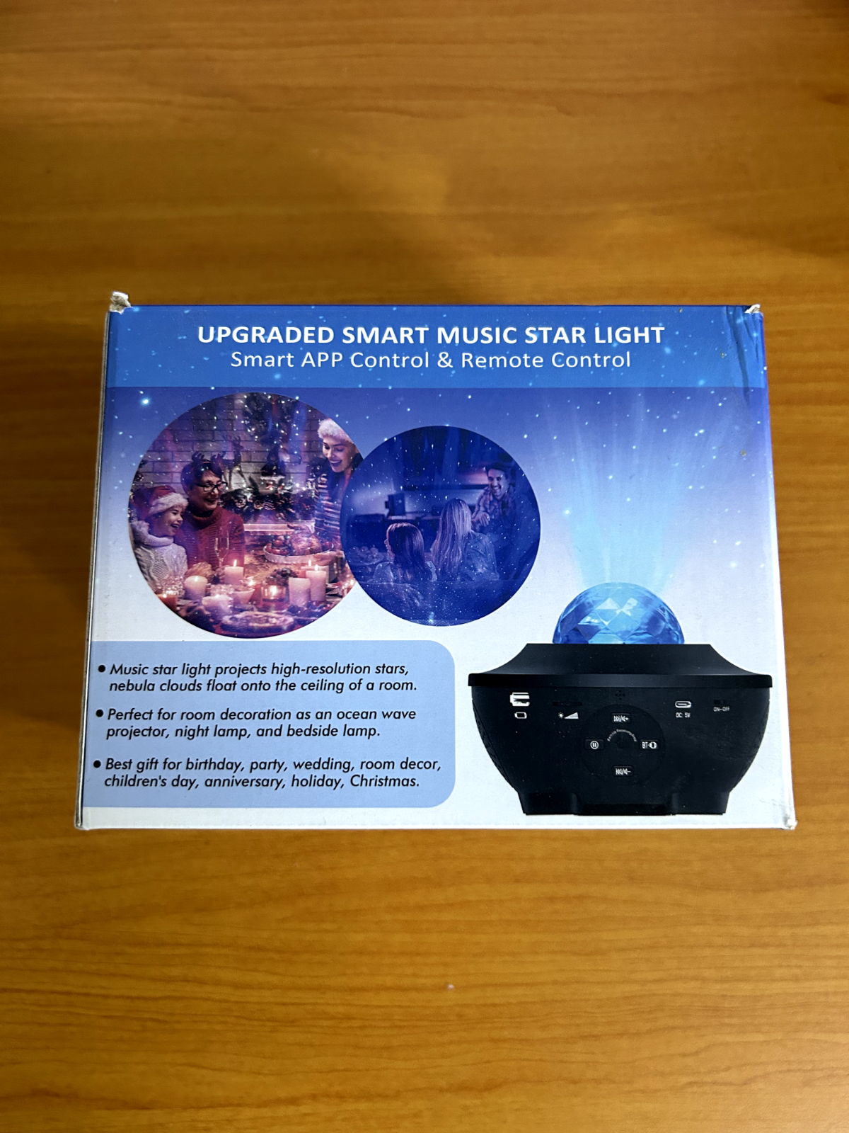 Upgraded Smart Music Star Light Galaxy Globe Projector  Music Speaker & Remote