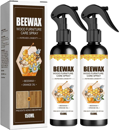 Pack Of 2: Wood Furniture Care Spray Beeswax Orange Oil Wood Polishing 150ml