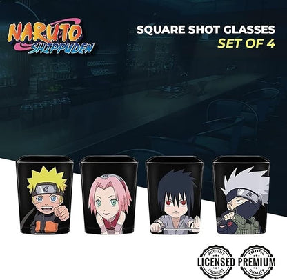 Naruto Shippuden Shonen Jump Shot Glass Set of 4