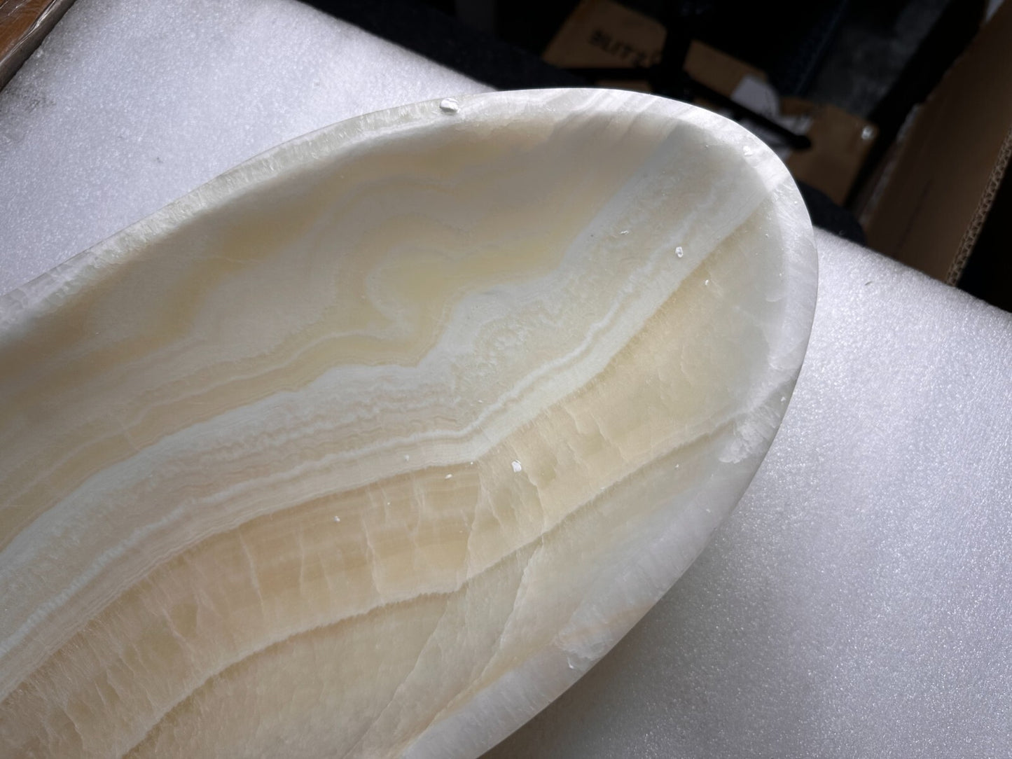 Beautiful Home Decor NaturalStone Canoes Onyx Handcrafte 27 * 7.8 * 4inch