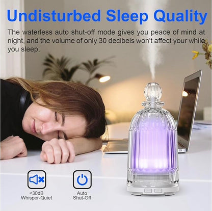 120Ml Glass Essential Oil Diffuser, Ultrasonic Aromatherapy Diffuser with Auto S