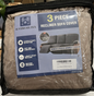3-Cushion Recliner Cover Taupe + 2 Armrest Gifts