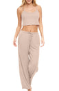 Women's Knit Pajamas Set with Pockets, Cami Top and Pajama Pants  Color: