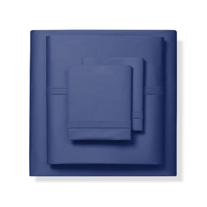 4 piecebed sheet set size:king color: Navy Blue
