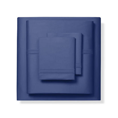 4 piecebed sheet set size:king color: Navy Blue