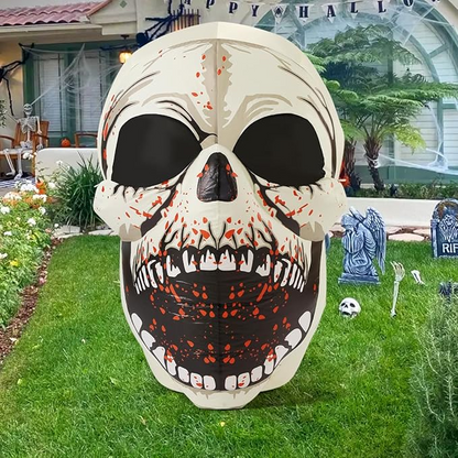4ft Inflatable Halloween Sugar Skull Decoration with Lights