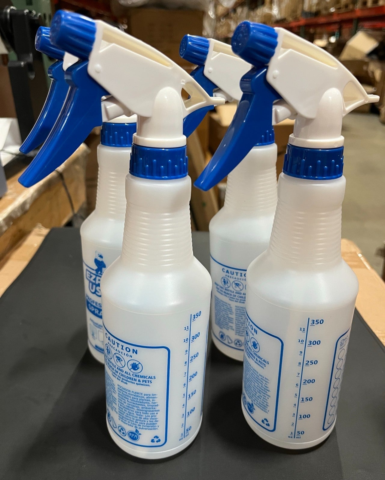 (4 Pack) Great Value All Purpose Plastic Spray Bottle （11.8 fl oz)-Blue