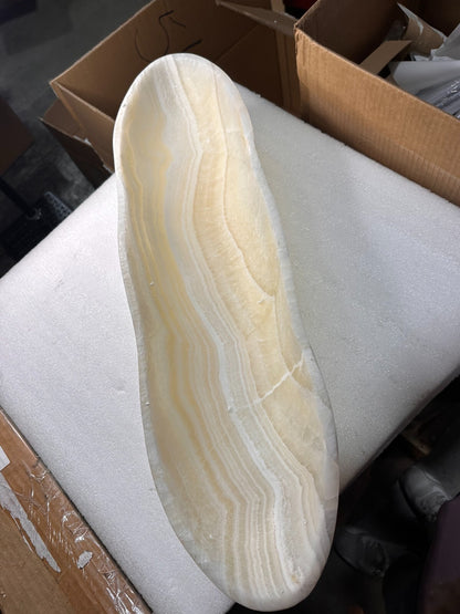 Beautiful Home Decor NaturalStone Canoes Onyx Handcrafte 27 * 7.8 * 4inch