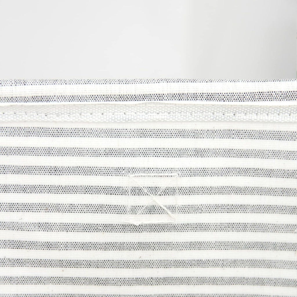 Foldable Waterproof Laundry Hamper Basket with Handles – Grey Stripe