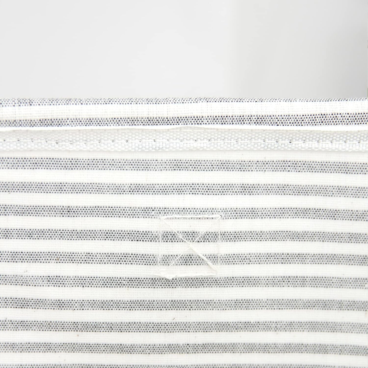 Foldable Waterproof Laundry Hamper Basket with Handles – Grey Stripe