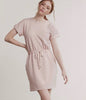 Fleece T-Shirt Dress COLOR— Bone Size L