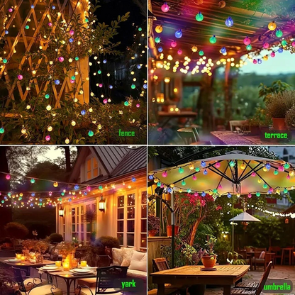 Solar LED String Lights  Bubble Ball Fairy Lights Decorations Xmas Garden