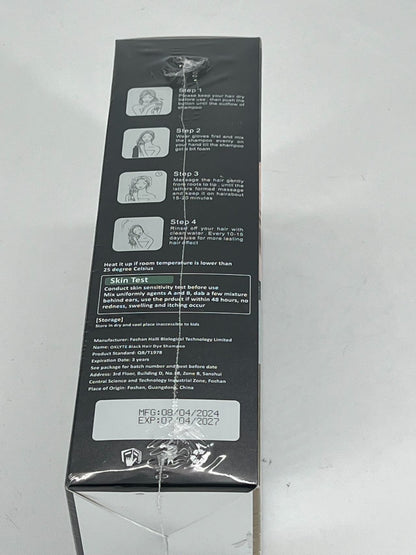 Black Hair Dye Shampoo Instant 3 in 1