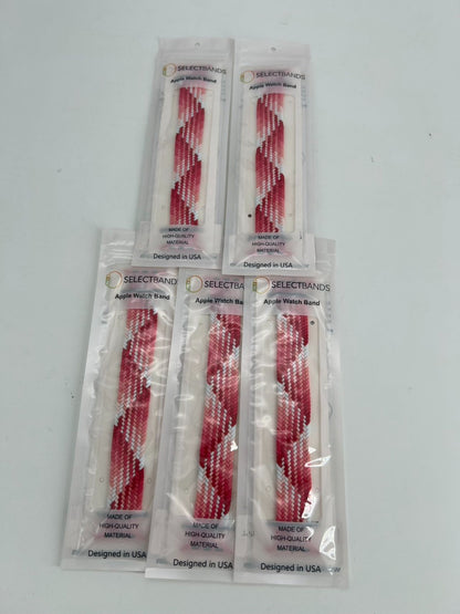 5- Pack L  Color Aztec pink  Loop Watch Bands 0.8 x 6.7 Inch  Fits 42mm/44mm/45m