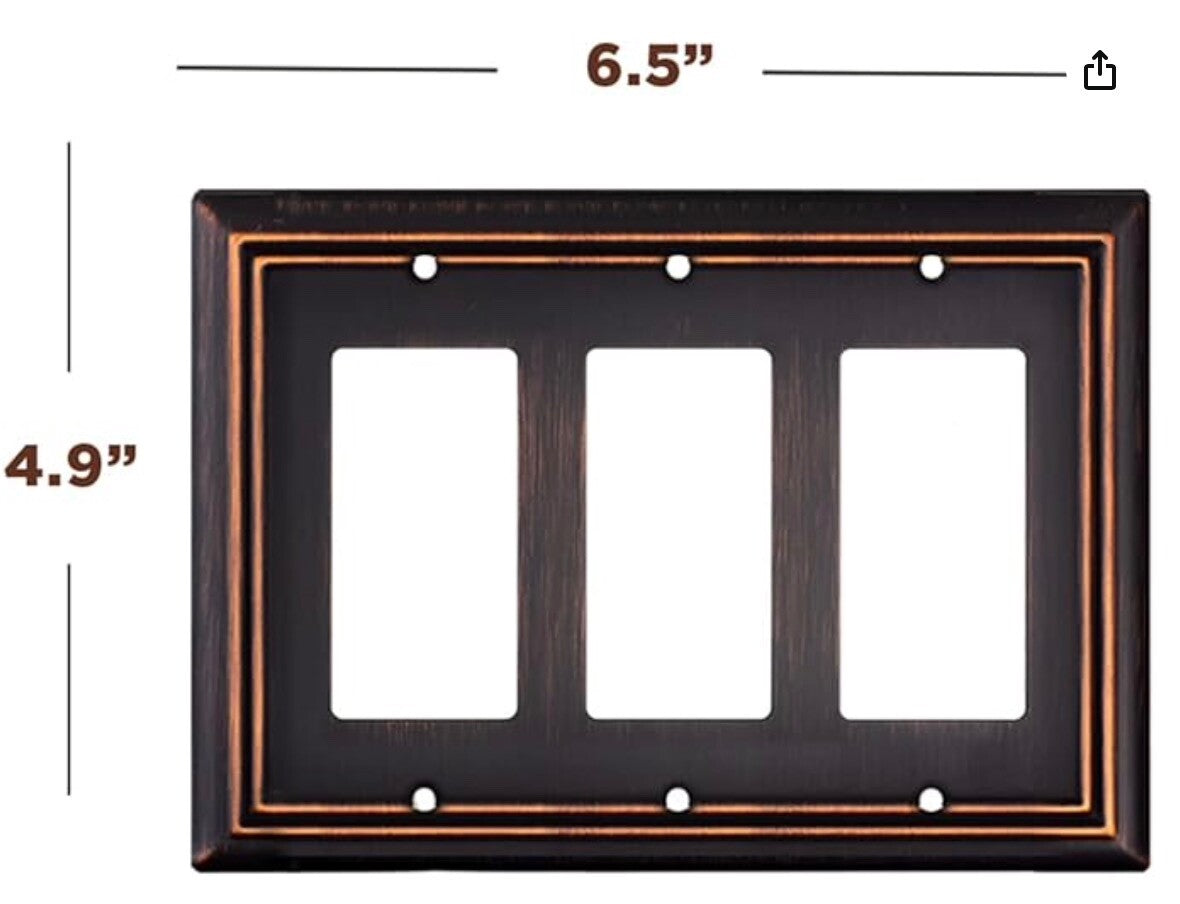 SLEEKLIGHTING Oil Rubbed Bronze Outlet Covers and Switch Plates-Decorative Wall