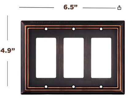 SLEEKLIGHTING Oil Rubbed Bronze Outlet Covers and Switch Plates-Decorative Wall