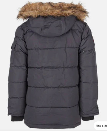 CANADA WEATHER GEAR  Men's Snorkel Parka Puffer Jacket color charcoal size XL