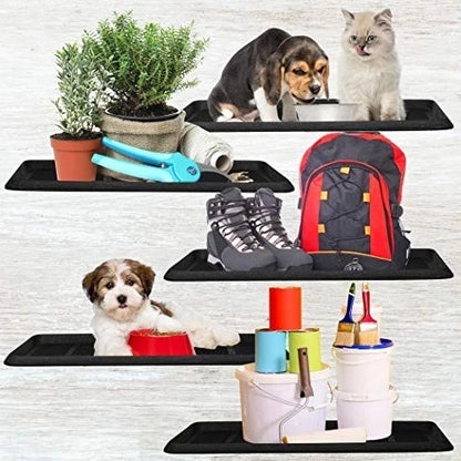 Durable 32 x 16 Inch Rubber Boot Tray Mat for Indoor Outdoor Use