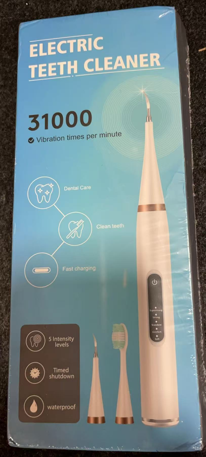 Powerful Ultrasonic Plaque Remover for Teeth 5 Modes - Dental Tooth Cleaner UK