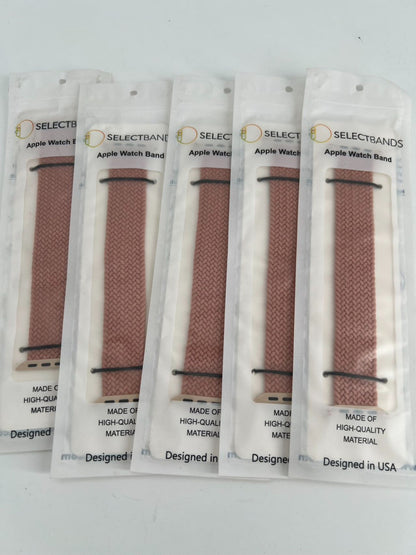 5-Pack S  Champagne Loop Watch Bands 0.8 x 6 Inch Fits 42mm/44mm/45mm