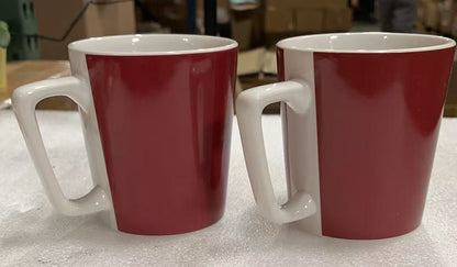 2pcs Starbucks  Coffee Mug Tea Cup with a Gold Tone Snowflake  ，Color:Red
