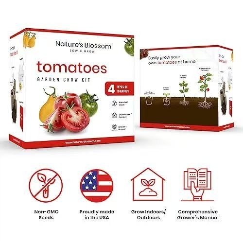 Tomato Garden Kit – 4 Seed Types, Pots & Markers